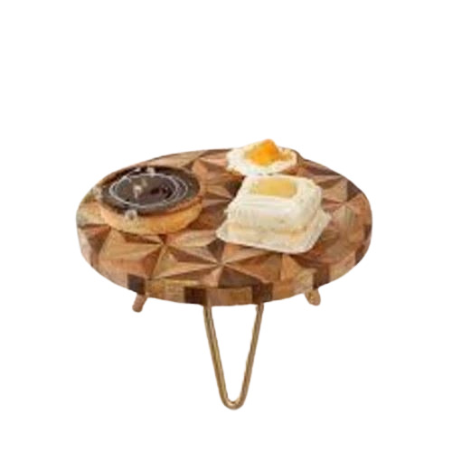 Wooden Cake Stand - Wood, 10 Inch Height, Medium Size, Brown Color | Weighs 1 kg for Versatile Restaurant Use