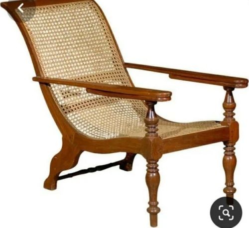 Wooden Cane Chair With Armrest