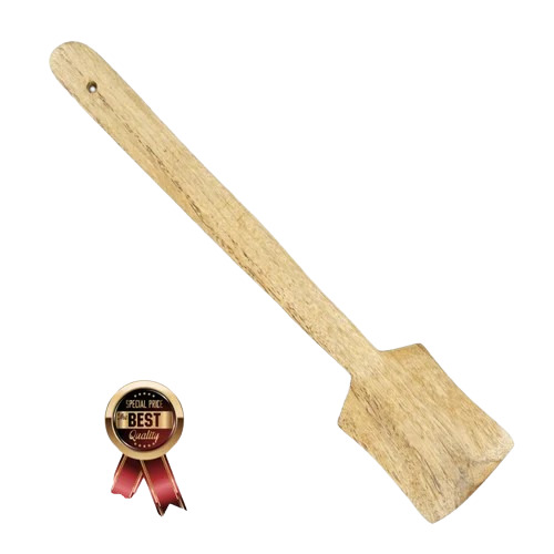 Wooden Spatula - 10 Inches, Natural Wood Material for Home Cooking