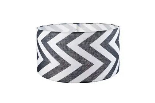 Zig Zag Print Cotton Lamp Shade