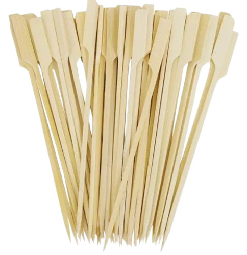 Bamboo Skewers - 6 Inch Brown, Blister Free Smooth Finish