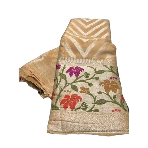 Brown Printed Georgette Saree