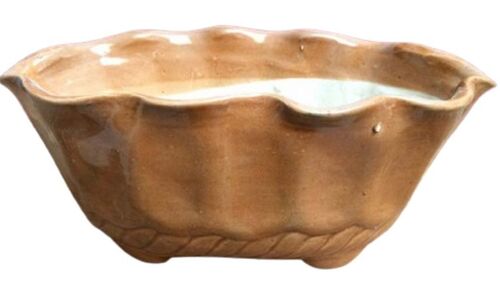 Ceramic Bonsai Pots - Brown Polish Ceramic, Scratch Resistant, High Durability, Minimalist Design, Frost Resistant, Color Variety, Indoor/Outdoor Use