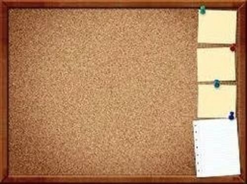 Cork Pin Board - Softboard Core, 24" x 18", Brown Color | Rectangular Shape, Ideal for Educational Use