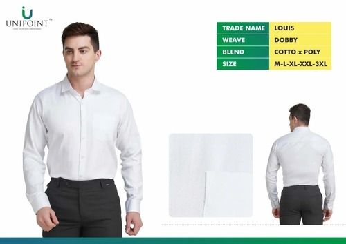 Formal Shirt - Cotton Fabric, All Sizes, White Color | Unisex Corporate Uniform for Office Wear