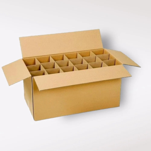 Corrugated Packaging Boxes With Partitions - Kraft Paper, Rectangle, Brown Etc. | Eco-Friendly, Durable, Ideal for Personal Care and Home Appliance Use