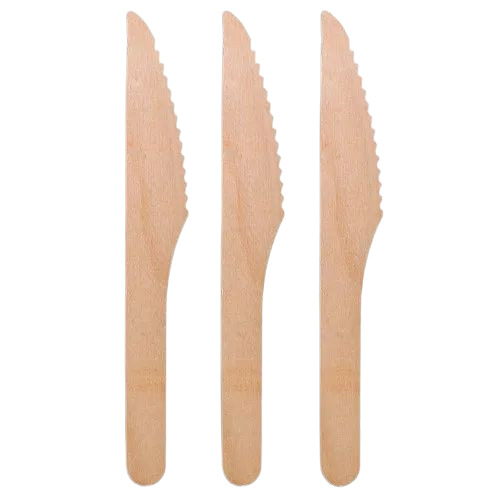 Disposable Wooden Knife - 160mm, Brown Color | Eco-Friendly, Lightweight Event and Party Supplies, Pack of 100