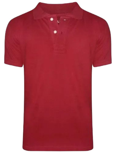 Men's Polo T-Shirt - Cotton Material, Available Sizes S, M, L, XL, Maroon Color | Light Weight, Breathable, Very Good Quality, Washable, 100% Purity, Plain Pattern
