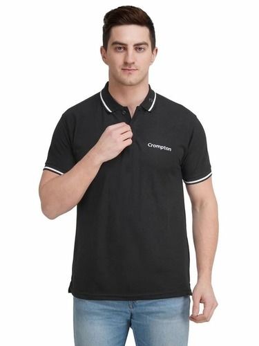 Mens Collar T Shirt Black