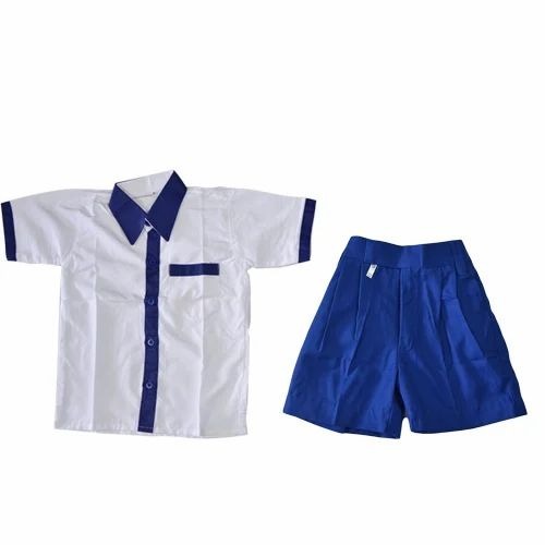 Play School Uniform - Cotton, Sizes 12 & 26, Blue & White Colors - Breathable, Washable for Boys