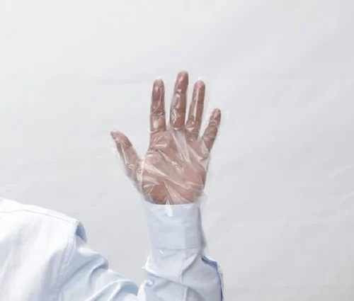 Powder Free Examination Gloves - Transparent Material, Box of 50 Pairs | Non-Sterile, Disposable, Waterproof, Recyclable, Suitable for Medical, Hospitality, and Food Service Use