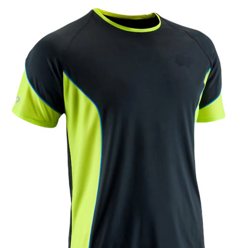 Sports T Shirt - Cotton, Sizes M, S, L, XL, Black & Yellow | New, Very Good Quality, Lightweight, Breathable, Washable