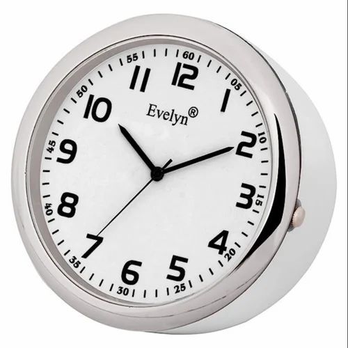 Wall Clock - White Plastic, Round Design for Home Use, Multicolor Options Available