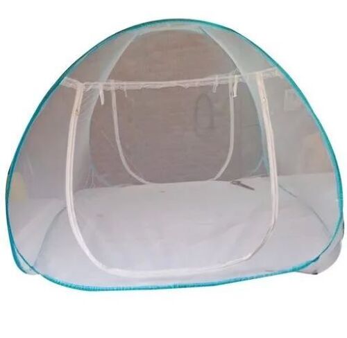 Premium Quality Polyester Mosquito Net - 50x45cm, Elegant White and Blue Design, Compact and Portable, Foldable, Durable, Long-lasting, Easy to Clean, Secure Fit for Home and Outdoor Use