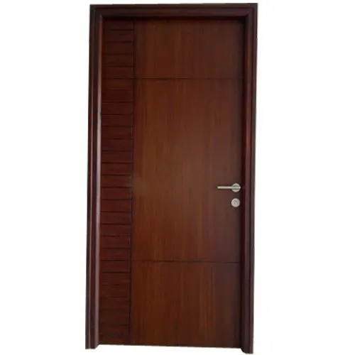 Wooden Flush Door - Modern Design - Durable Construction | Ideal for Office, Bedroom, Exterior & Interior Use, Finished Surface, Brown Color