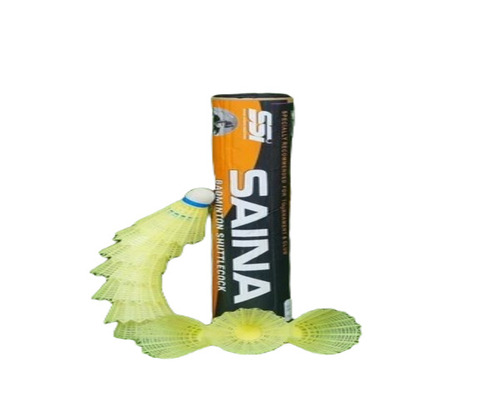 Badminton Shuttlecock - Best Quality Plastic, Yellow Indoor Play Type