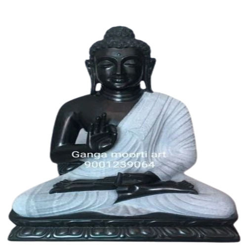 Black Marble Buddha Statue