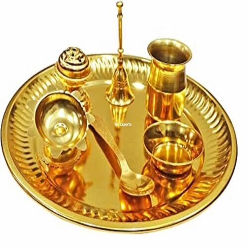 Brass Pooja Thali Gift Set