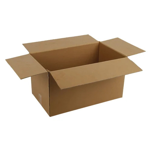 Brown Paper Corrugated Box - Durable Eco-Friendly Kraft Paper, Rectangular Shape for Food Use in Various Colors