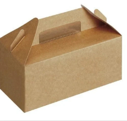 Cardboard Food Packing Box - Kraft Paper, Rectangular Shape, Various Colors | Durable, Eco-Friendly, Plain Pattern for Food Use