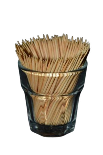 Disposable Wooden Toothpick - 65x2.0mm, Natural Brown Color | Disposable, Eco-Friendly Material, Ideal for Food Applications