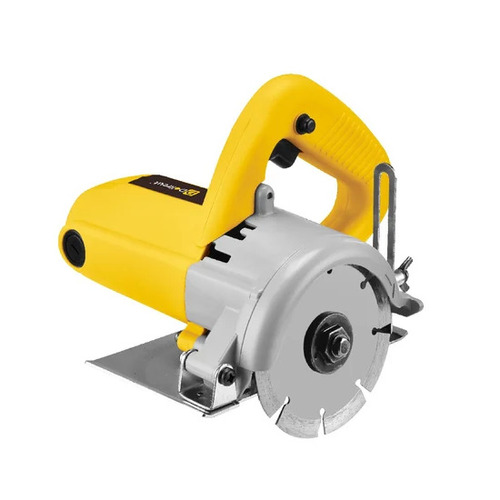 Dollrcut Electric Marble Cutter - 110mm Disc Diameter, 11000 rpm No Load Speed , Yellow & Silver Design, Metal & Plastic Usage