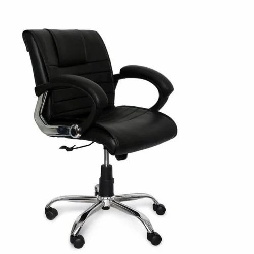 Executive Chair - Leather Upholstery, Red Color, Arm Less Design | Modern Office Furniture, Rust Proof, Durable, Foldable