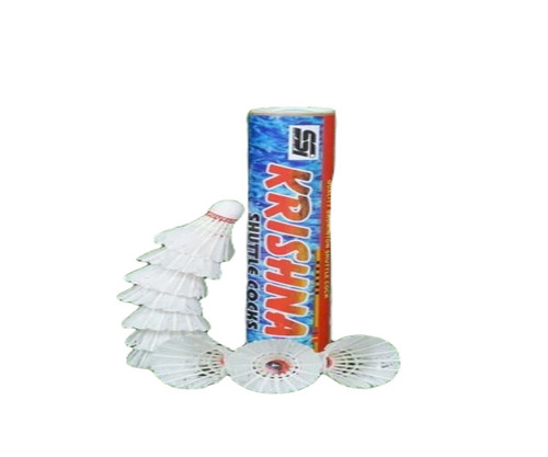 Foam Badminton Shuttlecock - Feather Material, Indoor Type, White Color | New Condition, Ideal for Play