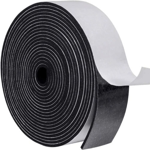 Foam Gaskets - Black Flat Gasket, 10 m Roll | Single Sided Adhesive, Industrial Application