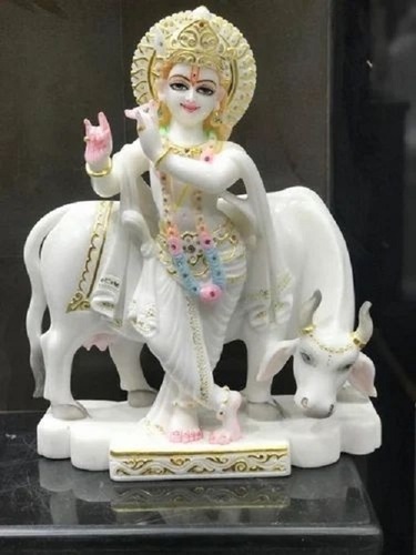 Gau Gopal Marble Statue