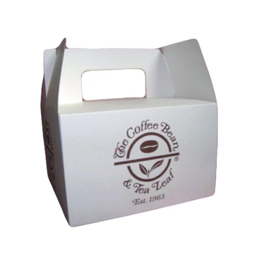 Handle Corrugated Packaging Boxes - Kraft Paper, Rectangle Shape | Printed Eco-Friendly Design, Various Colors, Durable Construction