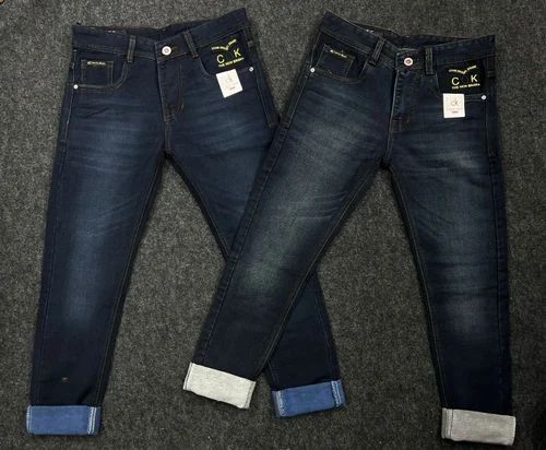 Heavy Knitted Straight Denim Jeans