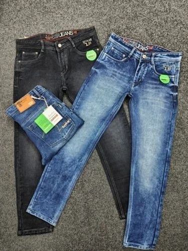 Men Faded Denim Jeans - Feature: Washable