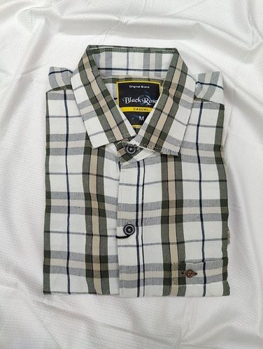 Mens Cotton Medium Check Shirts