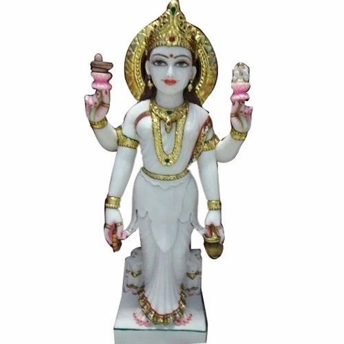 Multicolor Maa Laxmi Marble Statue