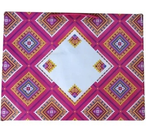 Pink Printed Paper Bag - 10x14 Inches, 120 GSM Recyclable Material | Customizable Designs, Multicolor Options, Rope Handle
