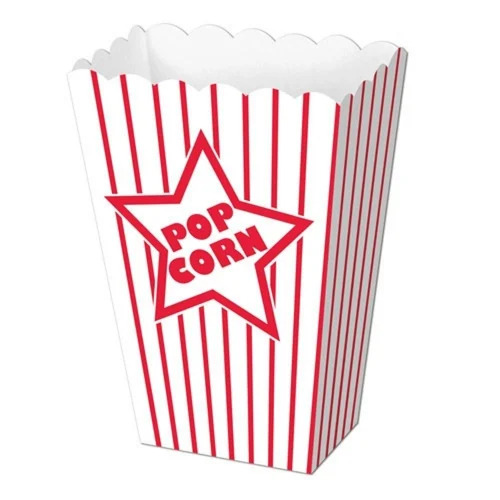 Popcorn And French Fries Packing Box - Kraft Paper, Rectangle Shape | Durable, Eco-Friendly, Various Colors, Printed Design