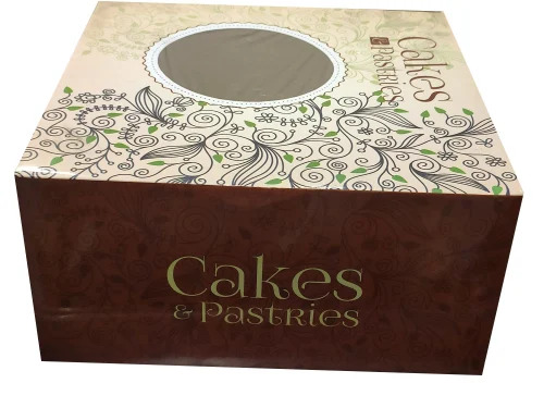Printed Cake Corrugated Packaging Box - Durable Rectangular Kraft Paper | Eco-friendly, Various Colors, Food Safe