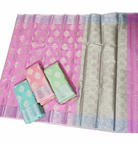 Pure Cotton Silk Saree - 5.5 m Length with 0.9 m Blouse Piece, Light Weight and Breathable for Party Wear, Printed Design, Suitable for Summer and Winter