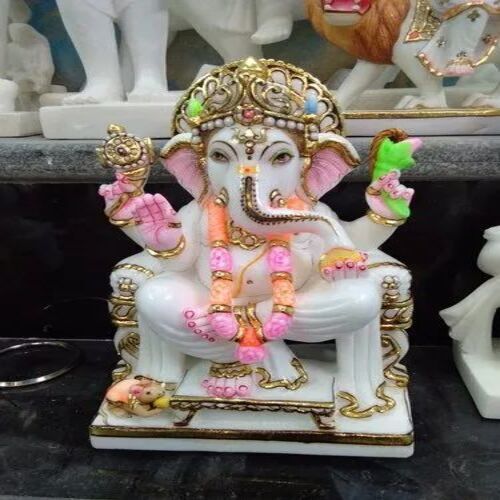 Traditional Marble Ganesh Statue