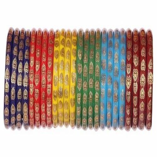 Printed Glass Bangles - Heart Printed, 2.10 Inch (D), Maroon, Sky Blue, Green, Yellow, Red, Purple | Customizable Size, Versatile Color Options
