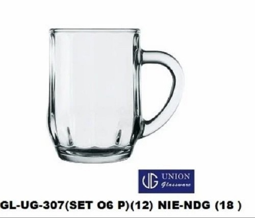 250ml Juice Glass Set - Glass Material, 250 ml Size, White Color | Plain Design, Dishwasher Safe, Customization Available, Set of 6 Pieces