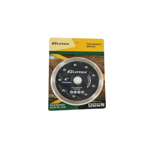 4 Inch Neno White Granite Cutting Blade - Circular Shape, Corrosion Resistant Material | Silver and Gray Colors, Ideal for Granite Cutting, Hardness Enabled