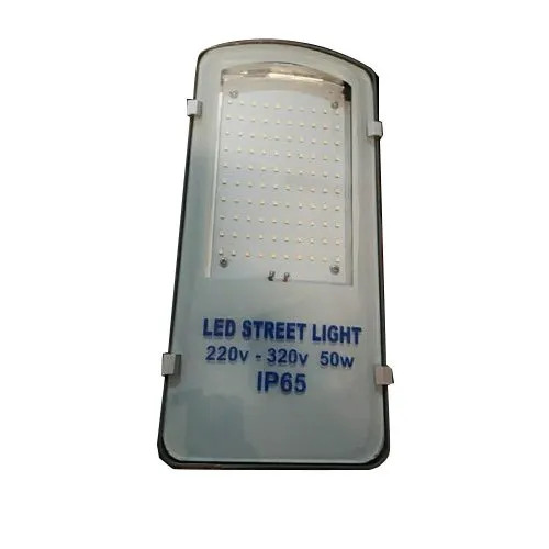 LED Street Light - 50W Metal Construction, IP65 Rated, Cool White Color Output, 12V DC Input Voltage