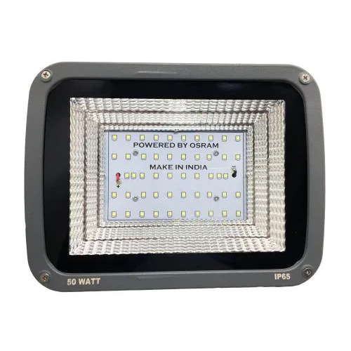 50W LED Flood Light - 130° Beam Angle, 5000K-6500K Cool & Warm White | Aluminum Die Cast, IP65 Rating, 245x185x140 mm Size, 130 Lm/W Efficacy