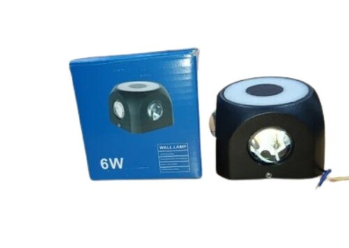 Aluminum LED Wall Light - Matte Finish, Uplight Direction, Cool White 220V | Residential and Commercial Application, Standard Size, Black Color, High Power Factor