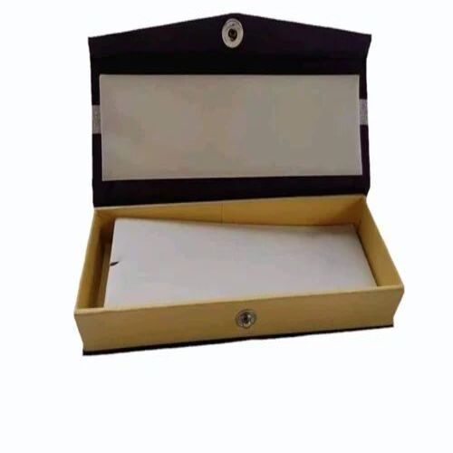 Black Jewelry Packaging Box - Cardboard and Velvet, 7x2.5 Inch Size, Black and Light Brown Color | Attractive Design, Customizable Options