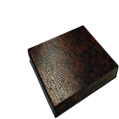 Brown Jewelry Packaging Box - Cardboard & Satin, 7x7 Inch, Dark Brown Color, Ideal for Gifts, Customizable Size, Elegant Plain Design