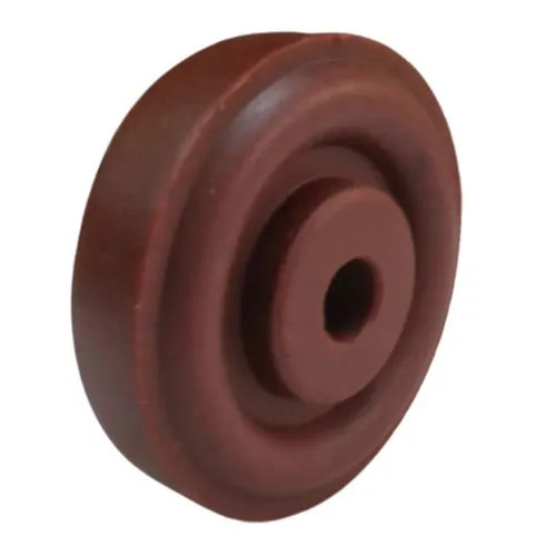 Brown Nylon Caster Wheel - New Industrial Swivel Design, 90kg Load Capacity, Polished Finish, Available in Brown, Red, Black