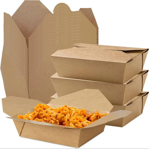 Corrugated Paper Food Box - Durable Eco Friendly Kraft Paper, Various Colors, Rectangular Shape for Food Packaging